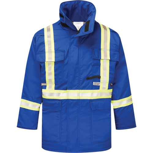 Avenger 9 oz. Flame Resistant Insulated Parka, X-Large, Royal Blue Mukwa Safety Services