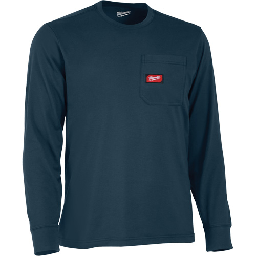T-shirt &agrave; manches longues avec poches Gridiron, Hommes, Petit, Bleu Mukwa Safety Services