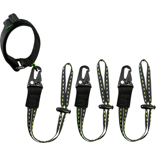 GearLink Wrist Lanyard with Interchangeable Ends, Fixed Length, Hook & Loop/Loop Mukwa Safety Services