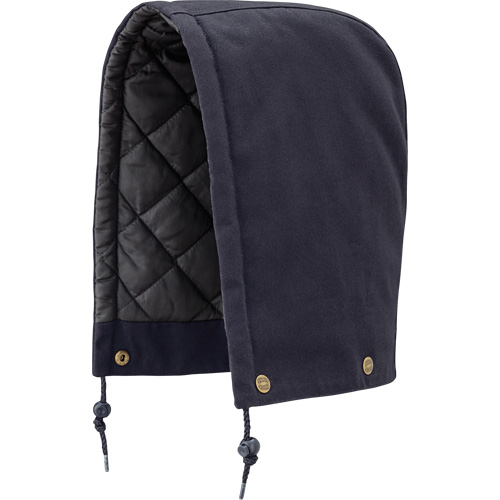 538 Hood for Quilted Safety Parka, Bomber or Coverall, Navy Blue, Cotton Mukwa Safety Services