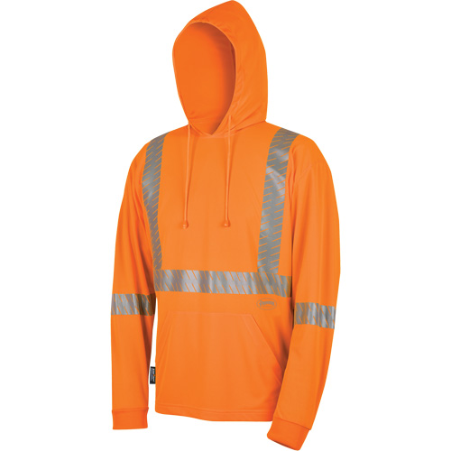 6964 Bird's-Eye Safety Hoodie, Small, High Visibility Orange Mukwa Safety Services