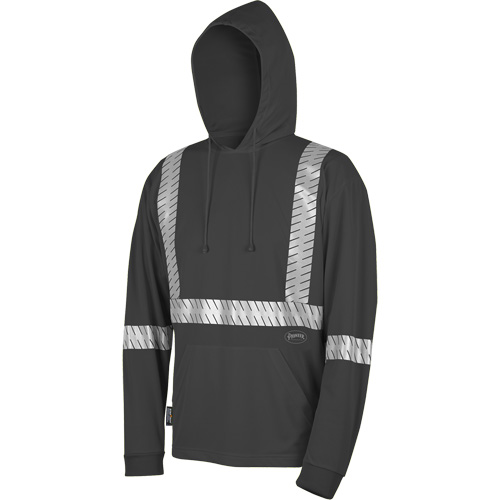 6966 Bird's-Eye Safety Hoodie, Small, Black Mukwa Safety Services