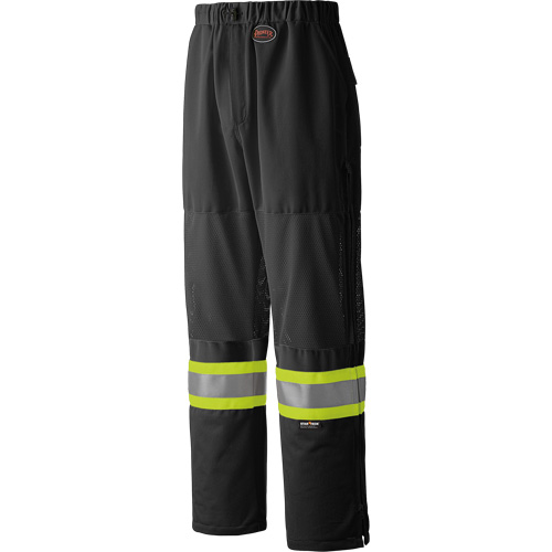6003BKP Traffic Safety Pants, Polyester, Small, Black Mukwa Safety Services