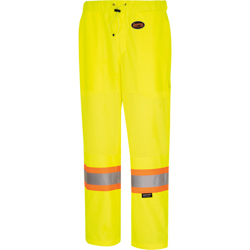 5999PW Women's  Traffic Safety Pants, Polyester, X-Small, High Visibility Lime-Yellow Mukwa Safety Services