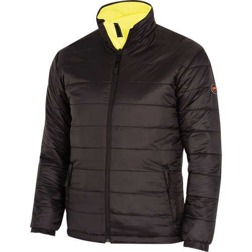 5771 Waterproof Reversible Safety Jacket, Polyester/Polyurethane, High Visibility Lime-Yellow, Small Mukwa Safety Services