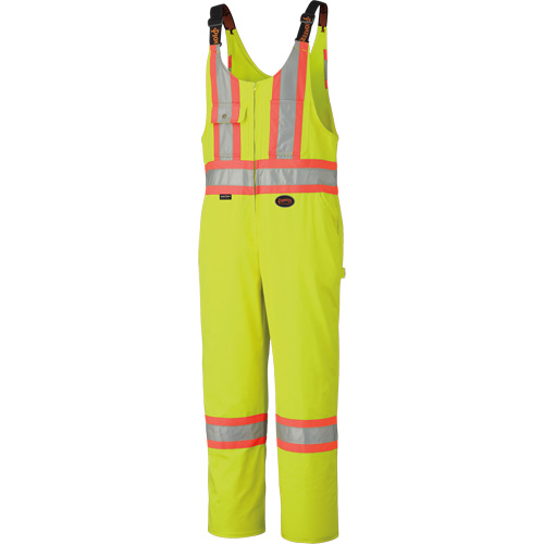 6616T High-Visibility Heavy-Duty Overalls, Poly-Cotton, 40 (Tall), High Visibility Lime-Yellow Mukwa Safety Services