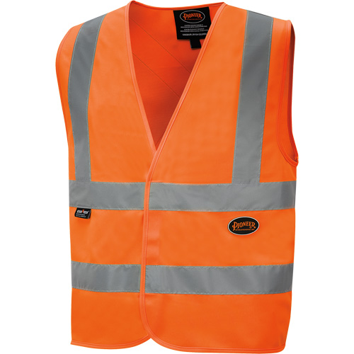 6885 High-Visibility Tricot Safety Vest, High Visibility Orange, Small, Polyester Mukwa Safety Services