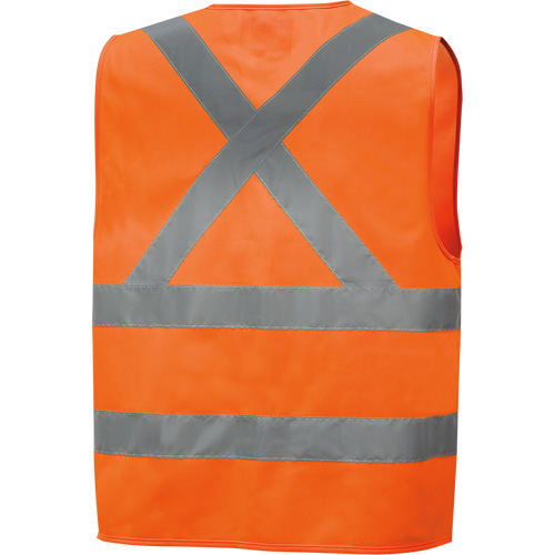 6885 High-Visibility Tricot Safety Vest, High Visibility Orange, Small, Polyester Mukwa Safety Services