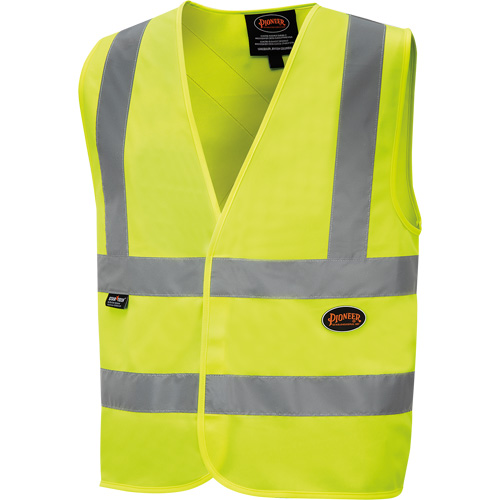 6886 High-Visibility Tricot Safety Vest, High Visibility Lime-Yellow, Small, Polyester Mukwa Safety Services