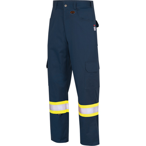 7764 Pantalons de s&eacute;curit&eacute; ignifuges et r&eacute;sistants aux arcs &eacute;lectriques &agrave; haute visibilit&eacute; 88/12 FR-Tech, 30, x 32, Bleu marin Mukwa Safety Services