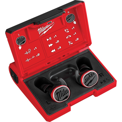 &eacute;couteurs boutons pour le chantier Redlithium USB Bluetooth Mukwa Safety Services