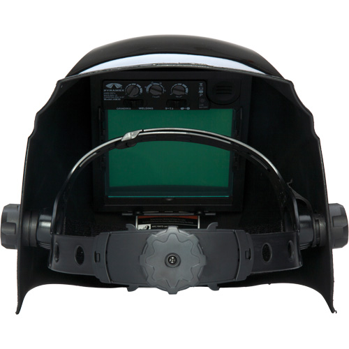 Casque de soudeur autonoircissant Leadhead, 3,8" lo x 3,4" la Champ de vision, Teinte 9 - 13, Noir Mukwa Safety Services