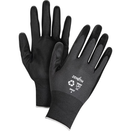 Eco-Friendly Breathable Coated Gloves, 8, Foam Nitrile Coating, 21 Gauge, Nylon/RPET Shell Mukwa Safety Services