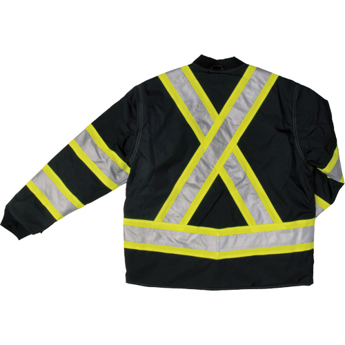 Manteau de s&eacute;curit&eacute; 4-en-1 en tissu ind&eacute;chirable, Polyester, Noir, Grand Mukwa Safety Services