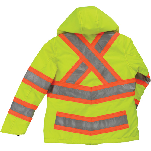 Manteau de s&eacute;curit&eacute; isolant et extensible pour femmes, Polyester, Jaune lime haute visibilit&eacute;, T-petit Mukwa Safety Services