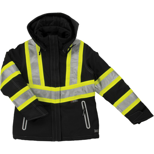 Manteau de s&eacute;curit&eacute; isolant et extensible pour femmes, Polyester, Noir, T-petit Mukwa Safety Services