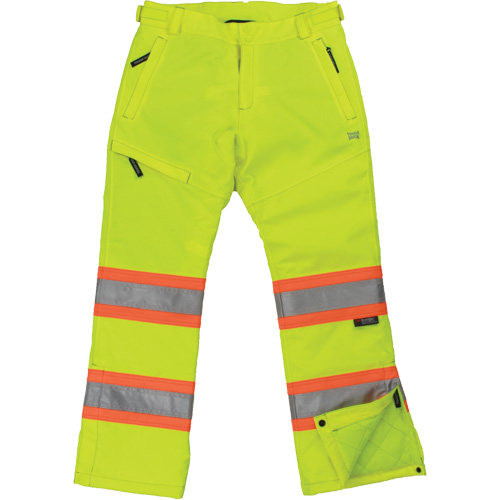 Pantalon de s&eacute;curit&eacute; isolant et extensible pour femmes, Polyester, T-petit, Jaune lime haute visibilit&eacute; Mukwa Safety Services