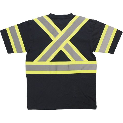 Chemise de s&eacute;curit&eacute; &agrave; manches courtes, Coton, T-petit, Noir Mukwa Safety Services