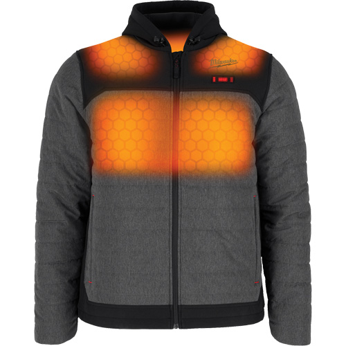 M12 Heated Quietshell Jacket with Battery, Men's, Small, Grey Mukwa Safety Services
