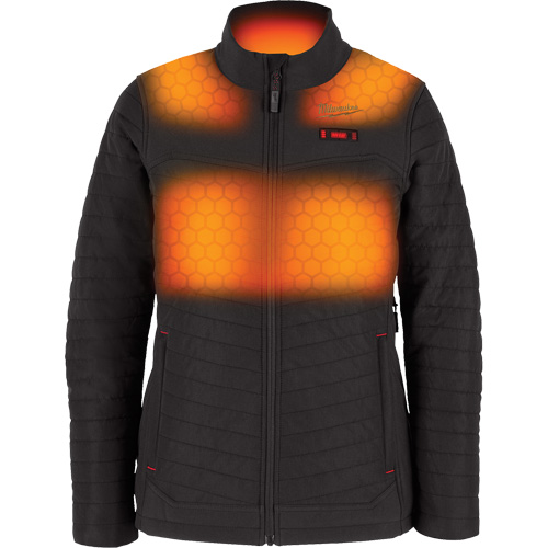 M12 Heated Axis Jacket with Battery, Women's, Large, Black Mukwa Safety Services