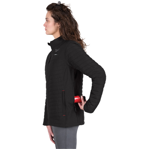 M12 Heated Axis Jacket with Battery, Women's, Large, Black Mukwa Safety Services