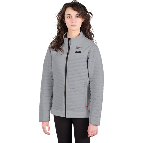 M12 Heated Axis Jacket with Battery, Women's, Small, Grey Mukwa Safety Services
