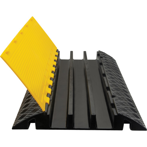 Polyurethane Cable Protector, 3 Channels, 35.43" L x 19.69" W x 3" H Mukwa Safety Services