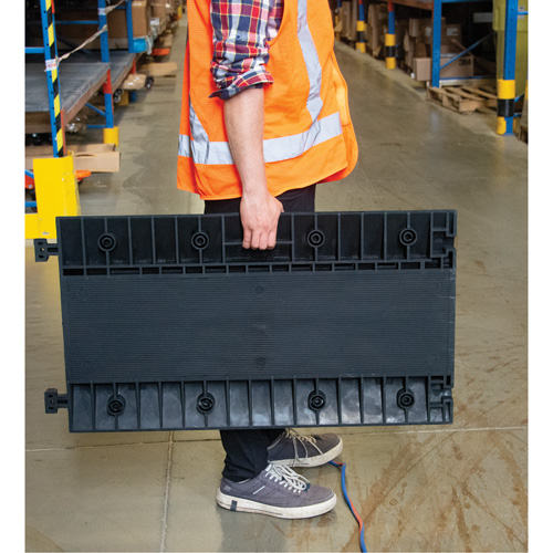 Polyurethane Cable Protector, 3 Channels, 35.43" L x 19.69" W x 3" H Mukwa Safety Services