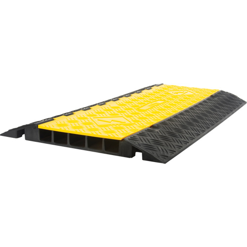 Polyurethane Cable Protector, 5 Channels, 35.43" L x 19.69" W x 2" H Mukwa Safety Services