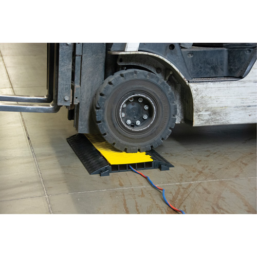 Polyurethane Cable Protector, 5 Channels, 35.43" L x 19.69" W x 2" H Mukwa Safety Services