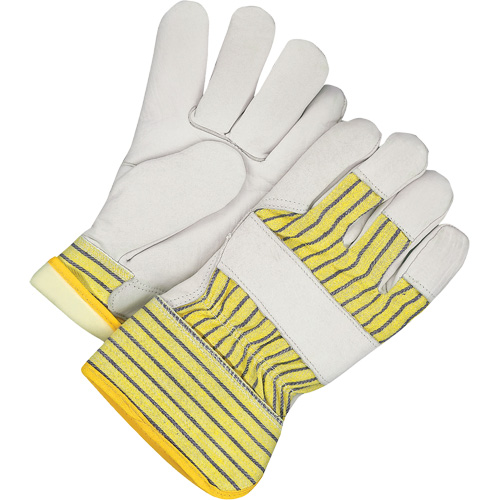 Lined Fitter's Gloves with Safety Cuff, 3X-Large, Grain Cowhide Palm, Thinsulate Inner Lining Mukwa Safety Services
