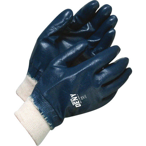 Deny&reg; Gloves with Knit Wrist, 11, Nitrile Coating, Cotton Shell Mukwa Safety Services