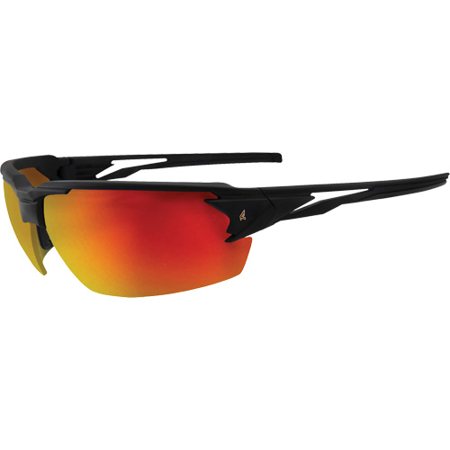 Pumori Safety Glasses, Red/Mirror Lens, Anti-Scratch, ANSI Z87+/MCEPS GL-PD 10-12/Meets/Exceeds CSA Z94.3 Mukwa Safety Services