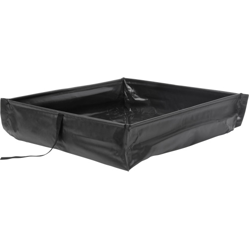 Berme de confinement des d&eacute;versements repliable &agrave; rouler, Capacit&eacute; 15 gal. US, 2' la x 2' lo x 6" h Mukwa Safety Services