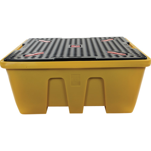 Palette de d&eacute;versements IBC, Capacit&eacute; de d&eacute;versement 333 gal. US, 66" x 66" x 27,5" Mukwa Safety Services