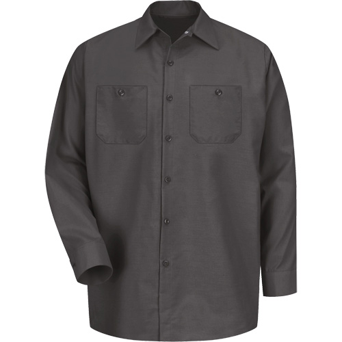 Chemise industrielle de travail &agrave; manches longues, Hommes, Moyen, Charbon Mukwa Safety Services