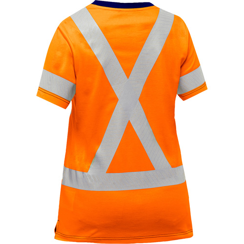 Bisley&reg; Women's X-Back Short Sleeve Shirt, Poly-Cotton, Small, High Visibility Orange Mukwa Safety Services