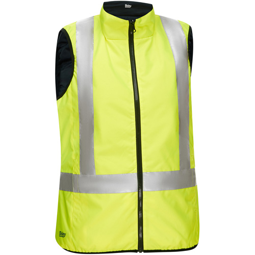 Veste bouffante, enveloppante et r&eacute;versible avec X au dos Bisley pour femmes, Jaune lime haute visibilit&eacute;, Petit, Polyester Mukwa Safety Services