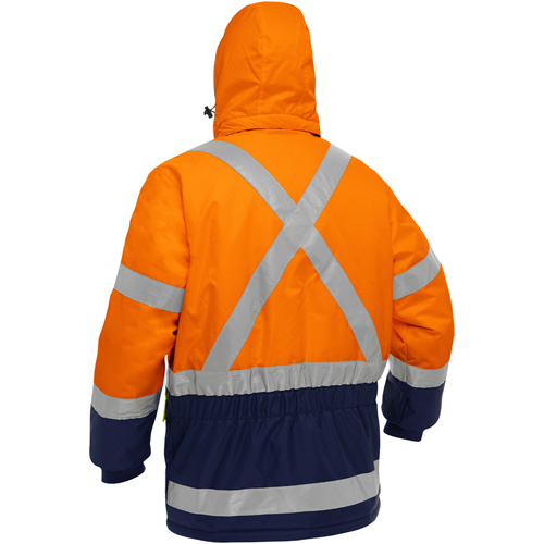 Bisley&reg; X-Back Extreme Cold Jacket with Navy Bottom, Polyester, High Visibility Orange, Medium Mukwa Safety Services