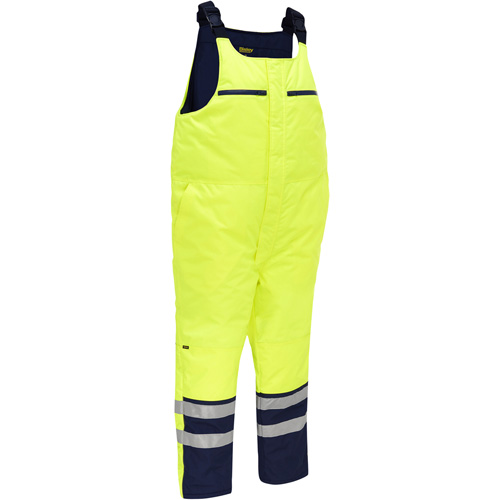 Bisley&reg; Extreme Cold Bib Overall, Polyester, Small, High Visibility Lime-Yellow Mukwa Safety Services