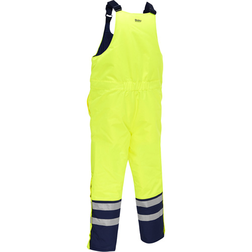 Bisley&reg; Extreme Cold Bib Overall, Polyester, Small, High Visibility Lime-Yellow Mukwa Safety Services