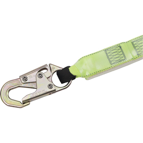 SA-6402-4 Shock Absorbing Lanyard, 4', Form Hook Center, Snap Hook Leg Ends, Polyester Mukwa Safety Services