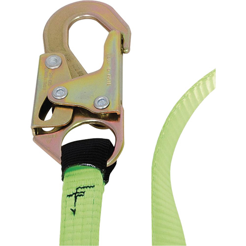 SA-54000-6 Shock Absorbing Lanyard, 6', Snap Hook Center, Snap Hook Leg Ends, Polyester Mukwa Safety Services