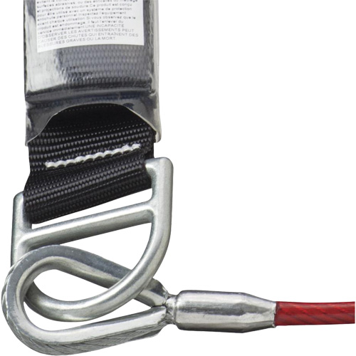 SA-5500-4 Shock Absorbing Lanyard, 4', Snap Hook Center, Snap Hook Leg Ends, Galvanized Steel Mukwa Safety Services