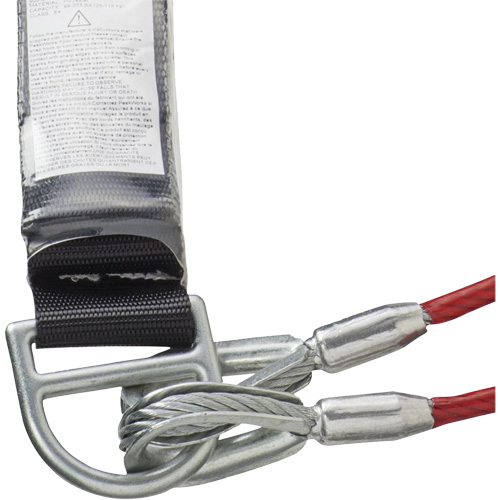 SA-55522-4 PVC-Coated Shock Absorbing Lanyard, 4', Form Hook Center, Snap Hook Leg Ends, Galvanized Steel Mukwa Safety Services