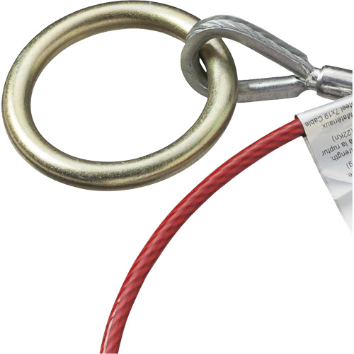 AS-21210-6 6' Cable Anchor with Snap Hook & O-Ring, Sling, Temporary Use Mukwa Safety Services