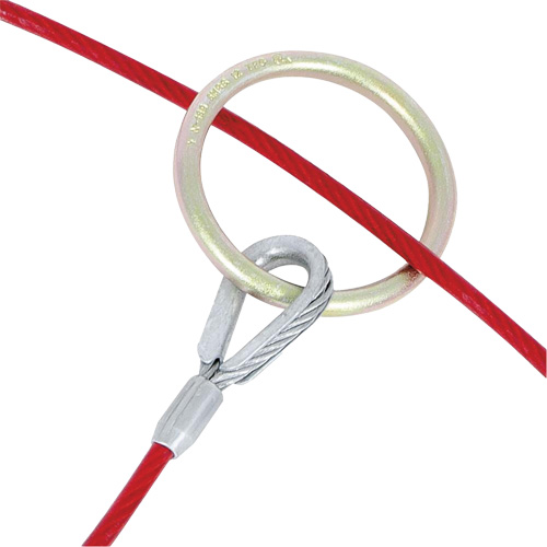 AS-21110-6 6' Cable Anchor with O-Ring Ends, Sling, Permanent Use Mukwa Safety Services