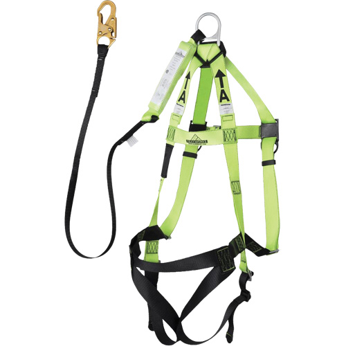 FBH-10000A5440-4 Harnais & longe classe A de 4' avec capacit&eacute; de 220 lb, Combinaison harnais/longe Mukwa Safety Services