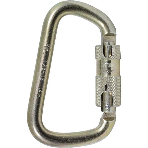 CP-03015-1 Zinc Plated Carabiner with 1" Gate Opening, Steel Mukwa Safety Services