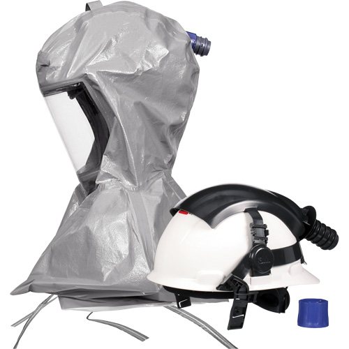 Cagoule Versaflo s&eacute;rie S S-867 avec voile interne &agrave; coutures scell&eacute;es et casque, Standard, Casque rigide, Bavette Simple Mukwa Safety Services